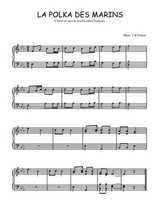 Téléchargez l'arrangement pour piano de la partition de Traditionnel-La-polka-des-marins en PDF